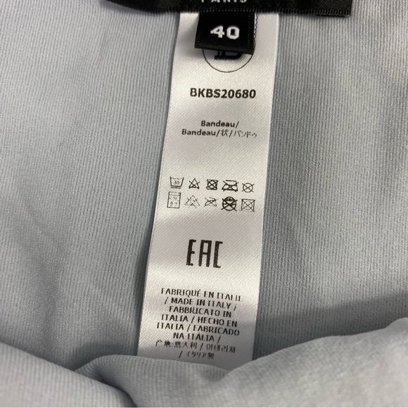 BALMAIN Two-Piece Logo Embossed Bandeau Bikini Set - Picture 11 of 14